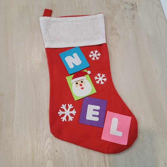 NWOT Red & White Christmas Noel Stocking - Picture 1 of 6